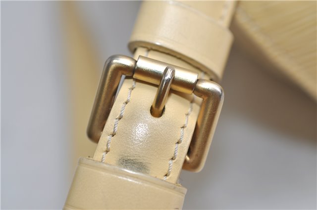 Authentic Louis Vuitton Epi Mabillon Backpack Ivory M5223A LV 2751E