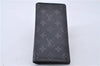 Auth Louis Vuitton Monogram Eclipse Portefeuille Brazza Wallet M61697 LV 2751F