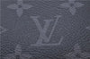 Auth Louis Vuitton Monogram Eclipse Portefeuille Brazza Wallet M61697 LV 2751F