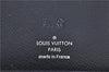 Auth Louis Vuitton Monogram Eclipse Portefeuille Brazza Wallet M61697 LV 2751F