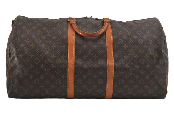 Authentic Louis Vuitton Monogram Keepall Bandouliere 60 M41412 Boston Bag 2751I