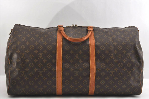 Authentic Louis Vuitton Monogram Keepall Bandouliere 60 M41412 Boston Bag 2751I