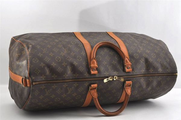 Authentic Louis Vuitton Monogram Keepall Bandouliere 60 M41412 Boston Bag 2751I