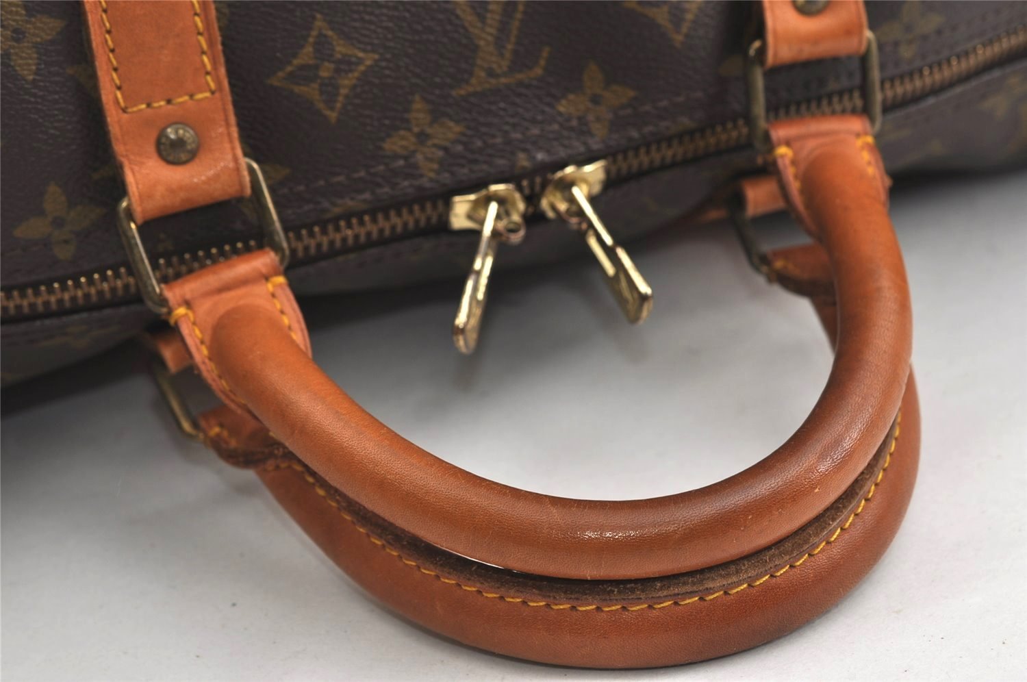 Authentic Louis Vuitton Monogram Keepall Bandouliere 60 M41412 Boston Bag 2751I