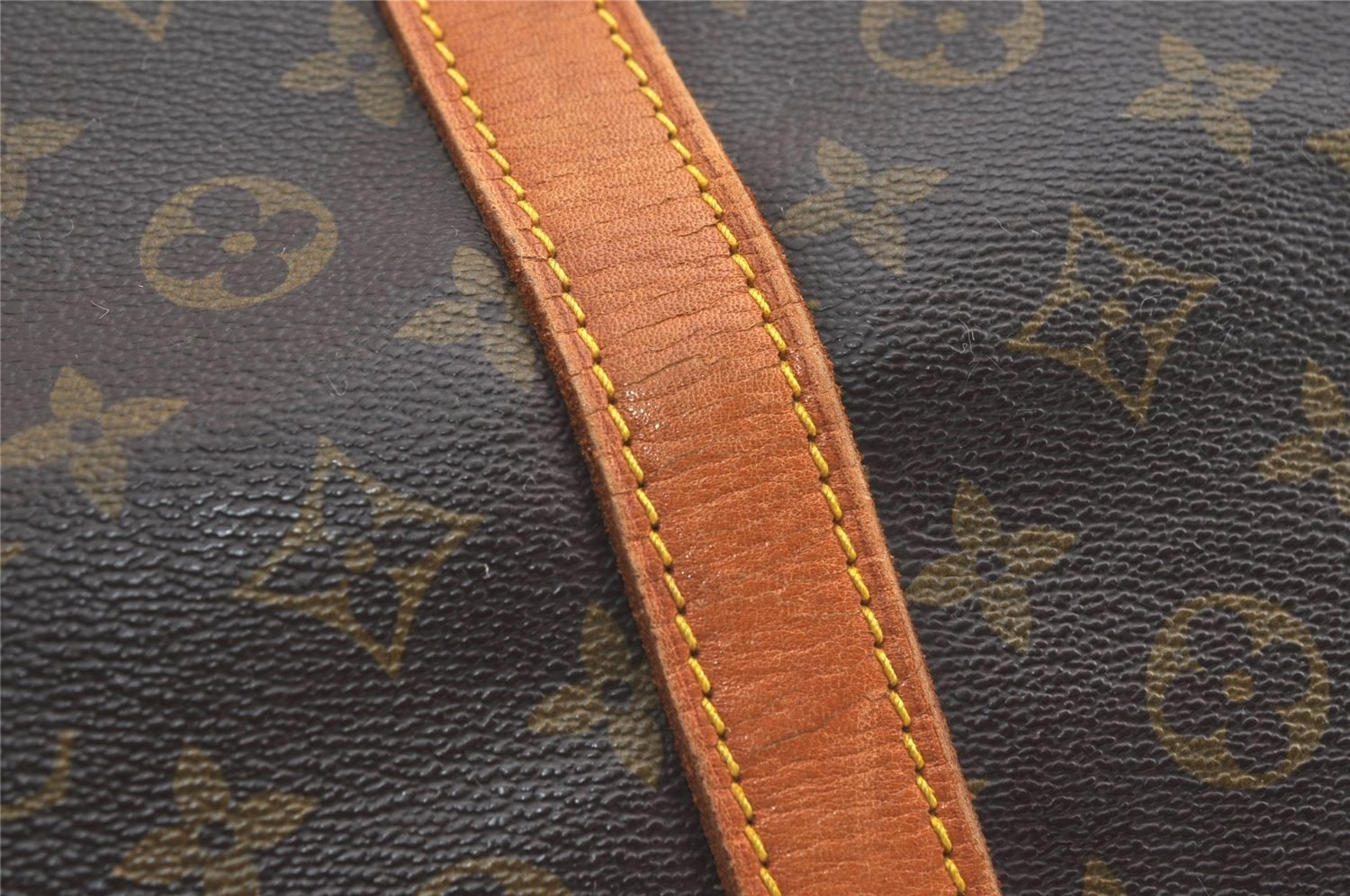 Authentic Louis Vuitton Monogram Keepall Bandouliere 60 M41412 Boston Bag 2751I