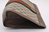 Authentic GUCCI Web Sherry Line Clutch Hand Bag GG PVC Leather Brown Junk 2753I