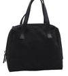 Authentic GUCCI Vintage Hand Bag Purse GG Canvas Leather Black 2754E