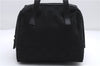 Authentic GUCCI Vintage Hand Bag Purse GG Canvas Leather Black 2754E