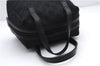 Authentic GUCCI Vintage Hand Bag Purse GG Canvas Leather Black 2754E