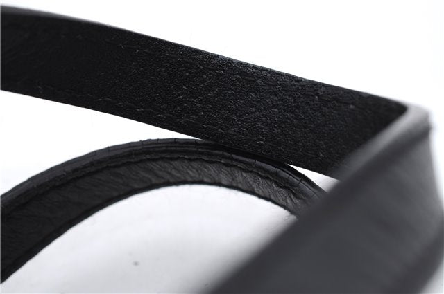 Authentic GUCCI Vintage Hand Bag Purse GG Canvas Leather Black 2754E