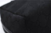 Authentic GUCCI Vintage Hand Bag Purse GG Canvas Leather Black 2754E