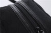 Authentic GUCCI Vintage Hand Bag Purse GG Canvas Leather Black 2754E