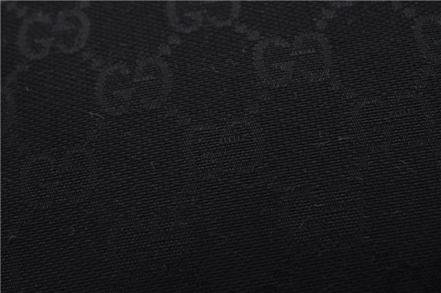 Authentic GUCCI Vintage Hand Bag Purse GG Canvas Leather Black 2754E