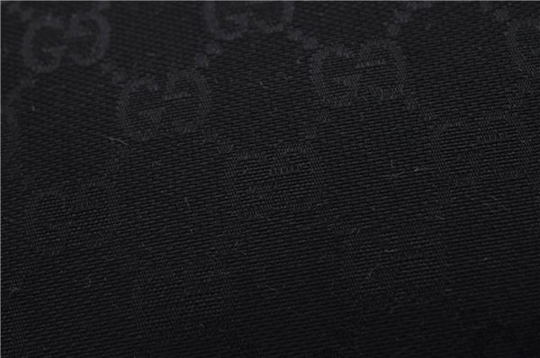 Authentic GUCCI Vintage Hand Bag Purse GG Canvas Leather Black 2754E