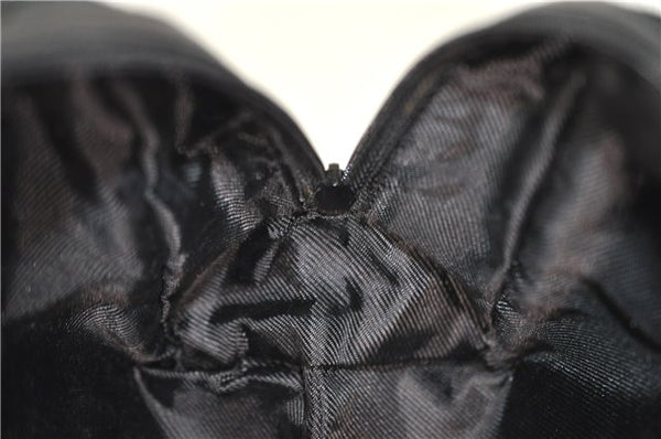 Authentic GUCCI Vintage Hand Bag Purse GG Canvas Leather Black 2754E