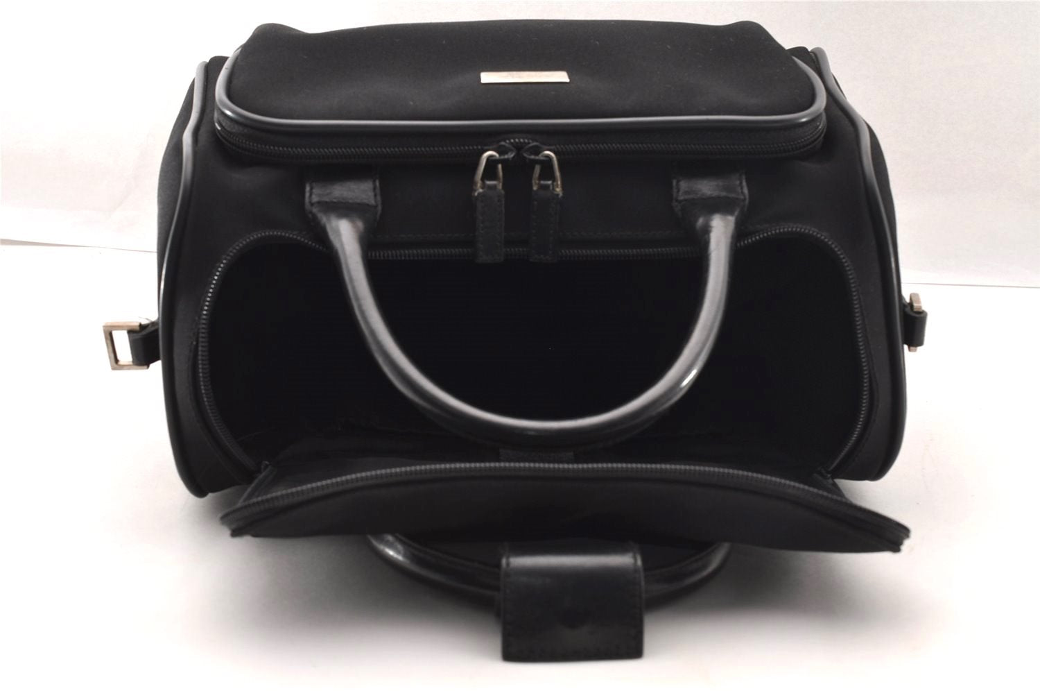 Authentic GUCCI 2Way Shoulder Hand Bag Nylon Leather 0130092 Black 2754I