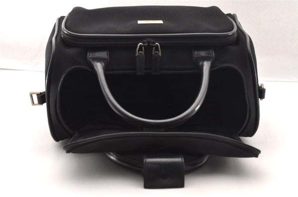 Authentic GUCCI 2Way Shoulder Hand Bag Nylon Leather 0130092 Black 2754I