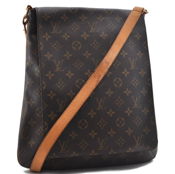 Authentic Louis Vuitton Monogram Musette Shoulder Cross Body Bag M51256 LV 2755D