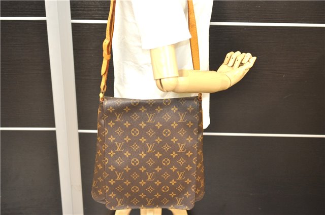 Authentic Louis Vuitton Monogram Musette Shoulder Cross Body Bag M51256 LV 2755D