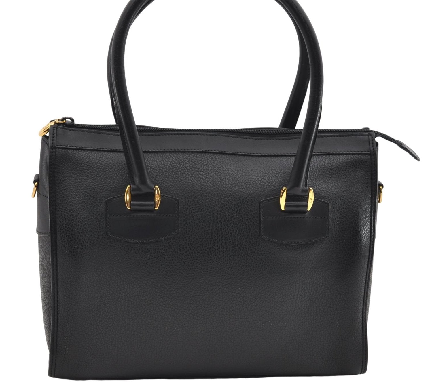 Authentic GUCCI Vintage 2Way Shoulder Hand Bag Purse Leather Black 2755E