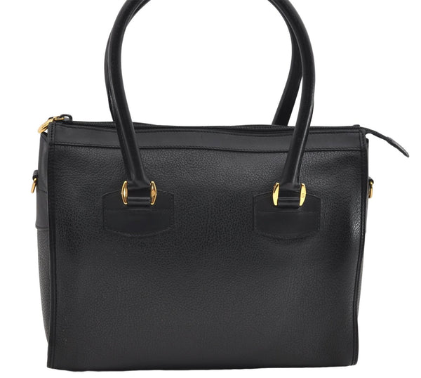 Authentic GUCCI Vintage 2Way Shoulder Hand Bag Purse Leather Black 2755E