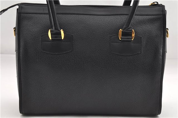 Authentic GUCCI Vintage 2Way Shoulder Hand Bag Purse Leather Black 2755E