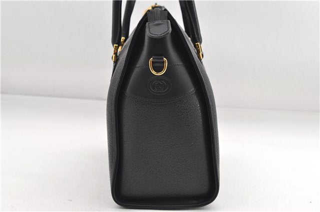 Authentic GUCCI Vintage 2Way Shoulder Hand Bag Purse Leather Black 2755E