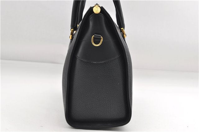 Authentic GUCCI Vintage 2Way Shoulder Hand Bag Purse Leather Black 2755E