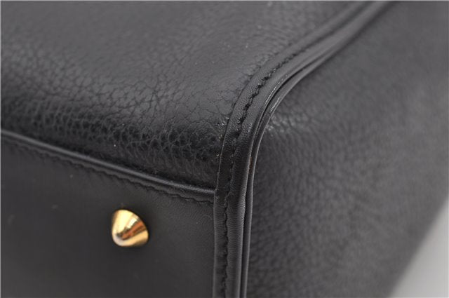 Authentic GUCCI Vintage 2Way Shoulder Hand Bag Purse Leather Black 2755E