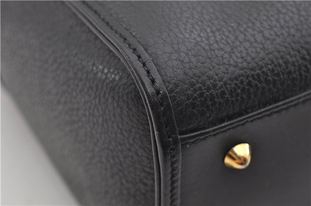 Authentic GUCCI Vintage 2Way Shoulder Hand Bag Purse Leather Black 2755E