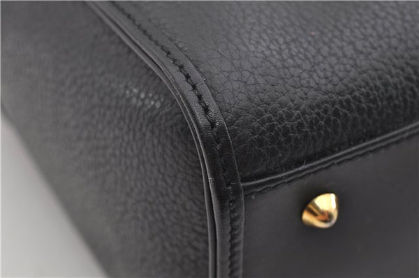 Authentic GUCCI Vintage 2Way Shoulder Hand Bag Purse Leather Black 2755E