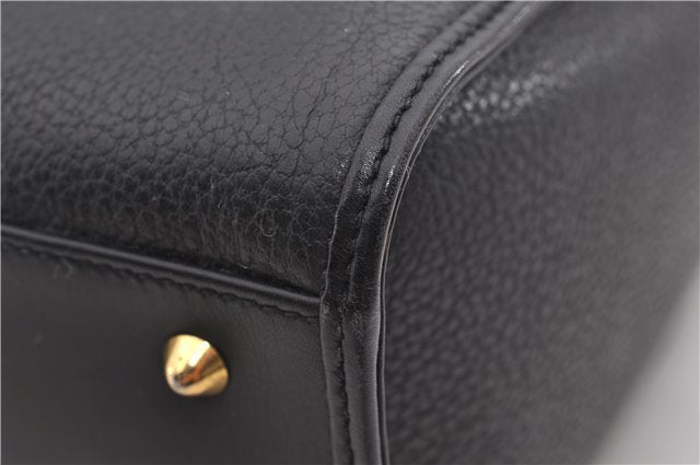 Authentic GUCCI Vintage 2Way Shoulder Hand Bag Purse Leather Black 2755E