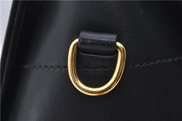 Authentic GUCCI Vintage 2Way Shoulder Hand Bag Purse Leather Black 2755E