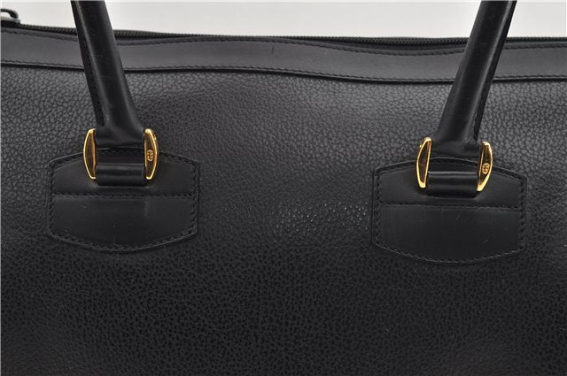 Authentic GUCCI Vintage 2Way Shoulder Hand Bag Purse Leather Black 2755E