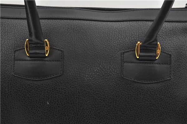 Authentic GUCCI Vintage 2Way Shoulder Hand Bag Purse Leather Black 2755E