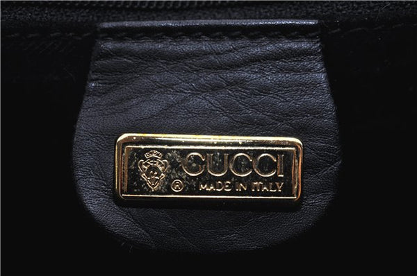 Authentic GUCCI Vintage 2Way Shoulder Hand Bag Purse Leather Black 2755E