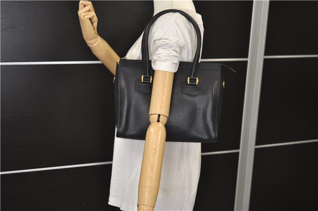 Authentic GUCCI Vintage 2Way Shoulder Hand Bag Purse Leather Black 2755E