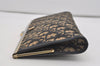 Authentic Christian Dior Trotter Clutch Hand Bag Purse Canvas Leather Blue 2755I