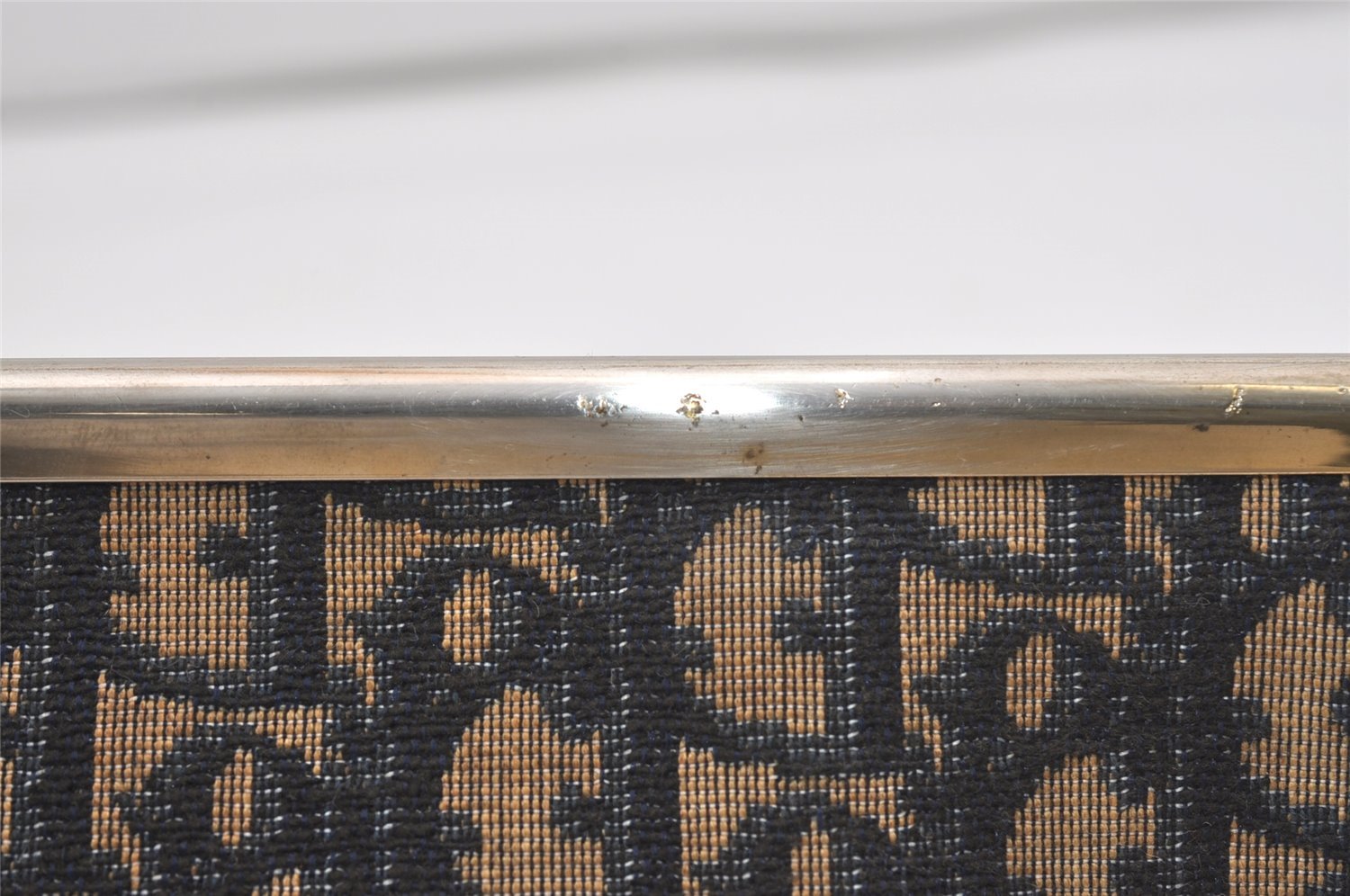 Authentic Christian Dior Trotter Clutch Hand Bag Purse Canvas Leather Blue 2755I