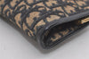 Authentic Christian Dior Trotter Clutch Hand Bag Purse Canvas Leather Blue 2755I