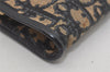 Authentic Christian Dior Trotter Clutch Hand Bag Purse Canvas Leather Blue 2755I