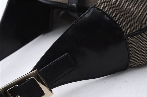 Authentic GUCCI Jackie Shoulder Hand Bag Canvas Leather 0013306 Black 2756E