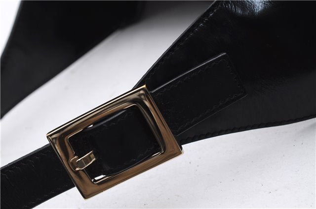 Authentic GUCCI Jackie Shoulder Hand Bag Canvas Leather 0013306 Black 2756E