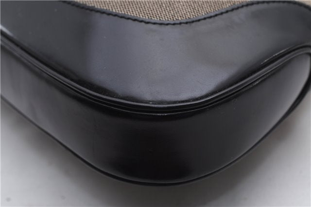 Authentic GUCCI Jackie Shoulder Hand Bag Canvas Leather 0013306 Black 2756E