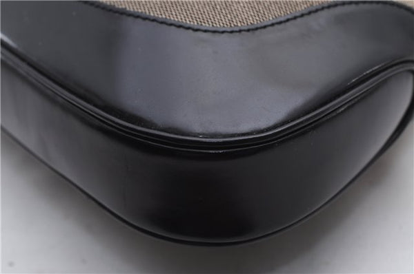 Authentic GUCCI Jackie Shoulder Hand Bag Canvas Leather 0013306 Black 2756E