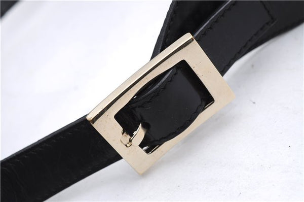 Authentic GUCCI Jackie Shoulder Hand Bag Canvas Leather 0013306 Black 2756E