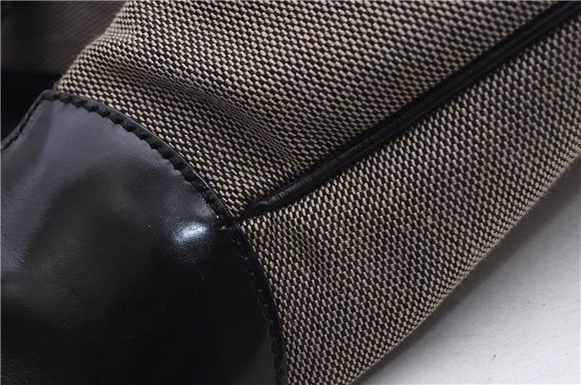 Authentic GUCCI Jackie Shoulder Hand Bag Canvas Leather 0013306 Black 2756E