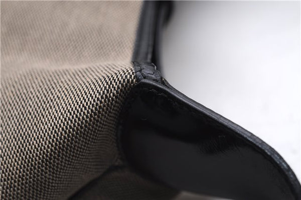 Authentic GUCCI Jackie Shoulder Hand Bag Canvas Leather 0013306 Black 2756E