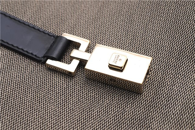 Authentic GUCCI Jackie Shoulder Hand Bag Canvas Leather 0013306 Black 2756E