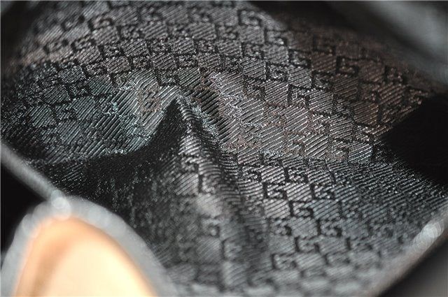 Authentic GUCCI Jackie Shoulder Hand Bag Canvas Leather 0013306 Black 2756E